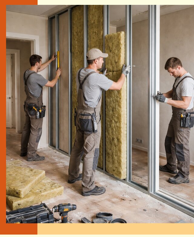 Шумоизоляция межкомнатных перегородок в Борисоглебске эффективно и надёжно