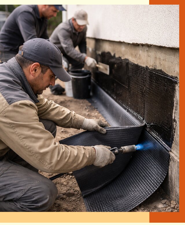 Гидроизоляция цоколя и отмостки в Борисоглебске от 8843 руб. — ТепломастерБрс