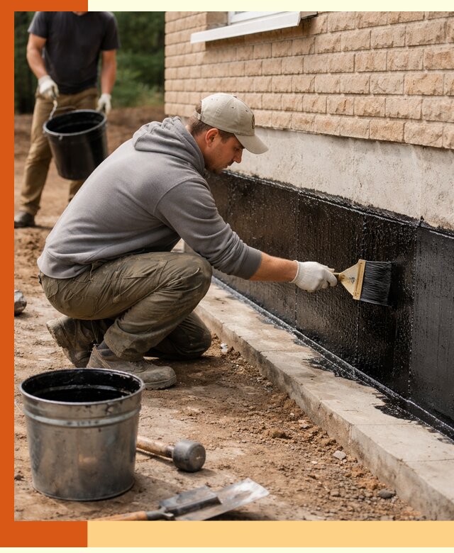 Гидроизоляция цоколя домов и зданий в Борисоглебске эффективными методами