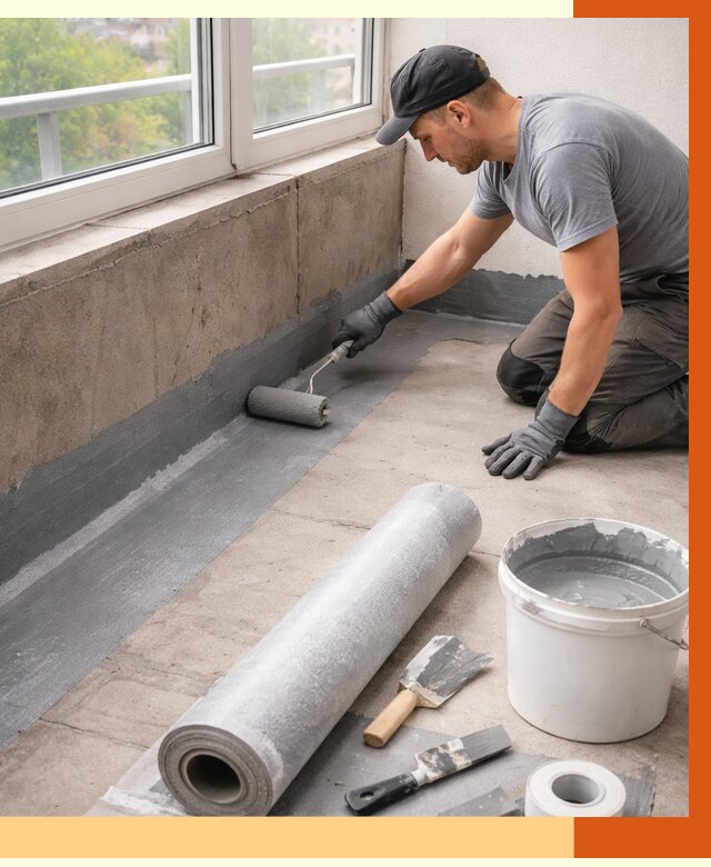 Профессиональная гидроизоляция балкона в Борисоглебске от 4370 руб. | ТепломастерБрс