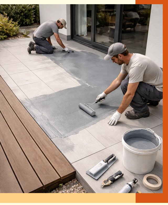 Гидроизоляция террасы в Борисоглебске под ключ от 7803 руб./м² | ТепломастерБрс