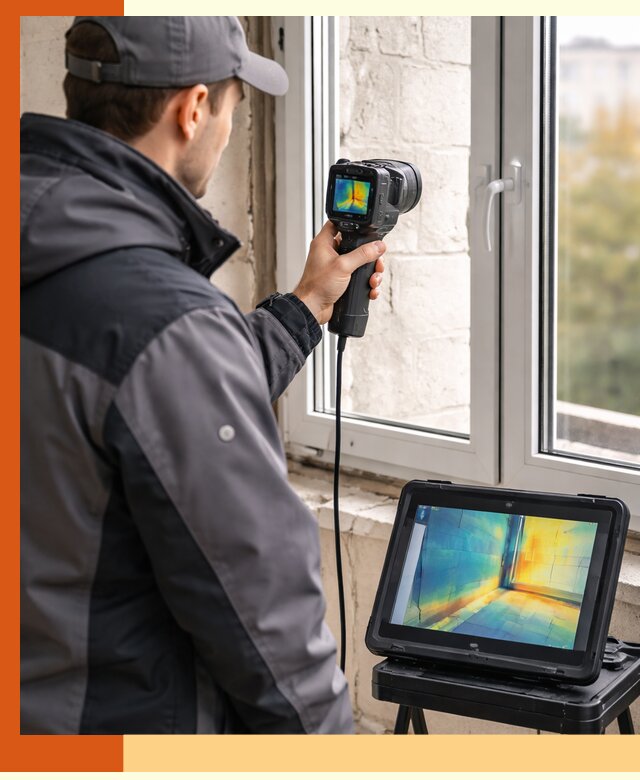 Тепловизионное обследование дома в Борисоглебске для выявления утечек тепла