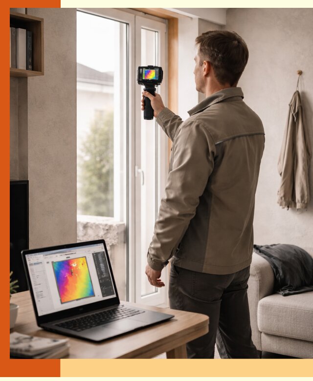 Тепловизионное обследование квартиры в Борисоглебске для поиска утечек тепла