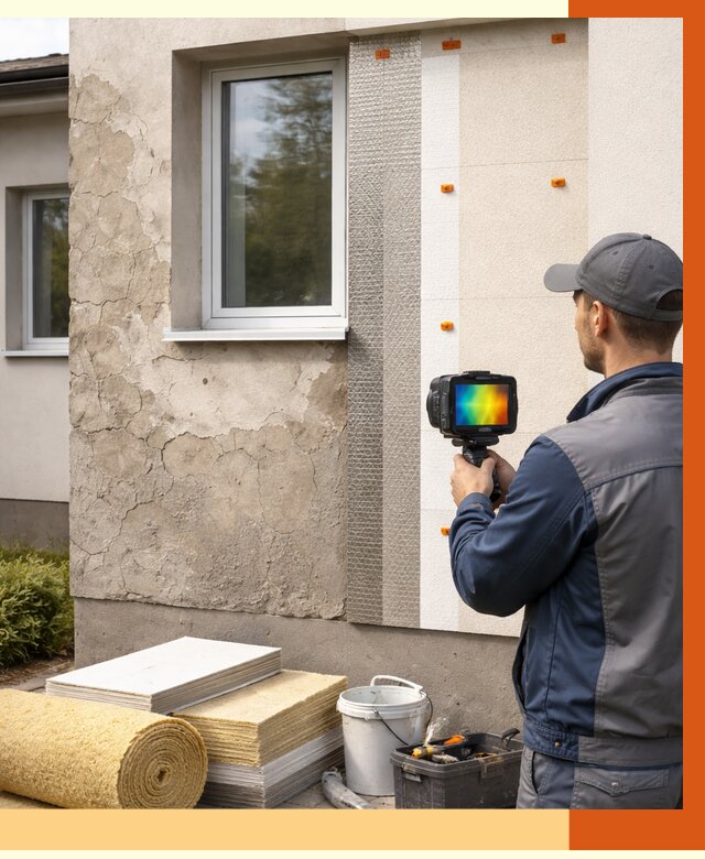 Тепловизионное обследование фасада в Борисоглебске от 4682 руб. под ключ | ТепломастерБрс