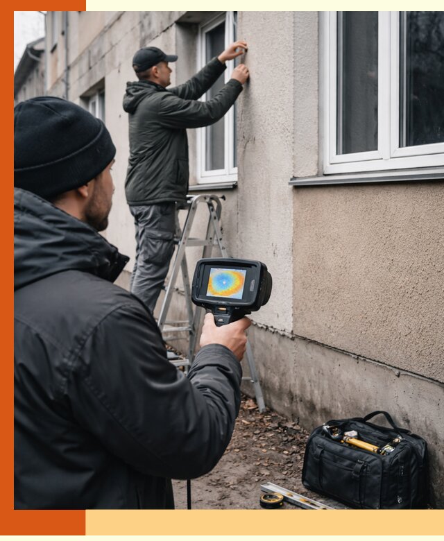 Тепловизионное обследование фасада в Борисоглебске для выявления дефектов