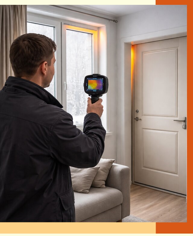 Тепловизионное обследование окон и дверей в Борисоглебске от 4682 руб. | ТепломастерБрс