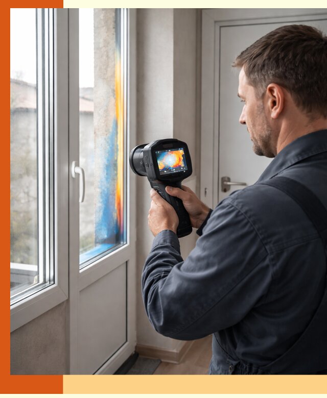 Тепловизионное обследование окон и дверей в Борисоглебске