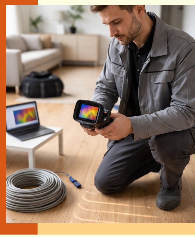 Тепловизионное обследование тёплого пола в Борисоглебске для точной диагностики