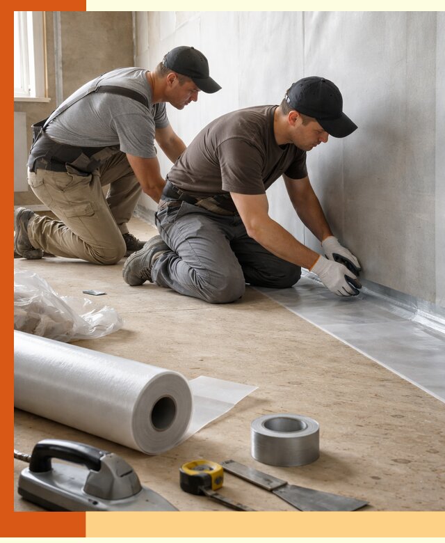 Монтаж пароизоляции для дома и помещений в Борисоглебске