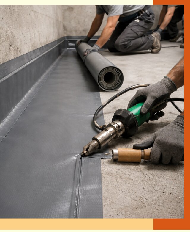 Монтаж гидроизоляционной мембраны в Борисоглебске от 1035 руб/м2 | ТепломастерБрс