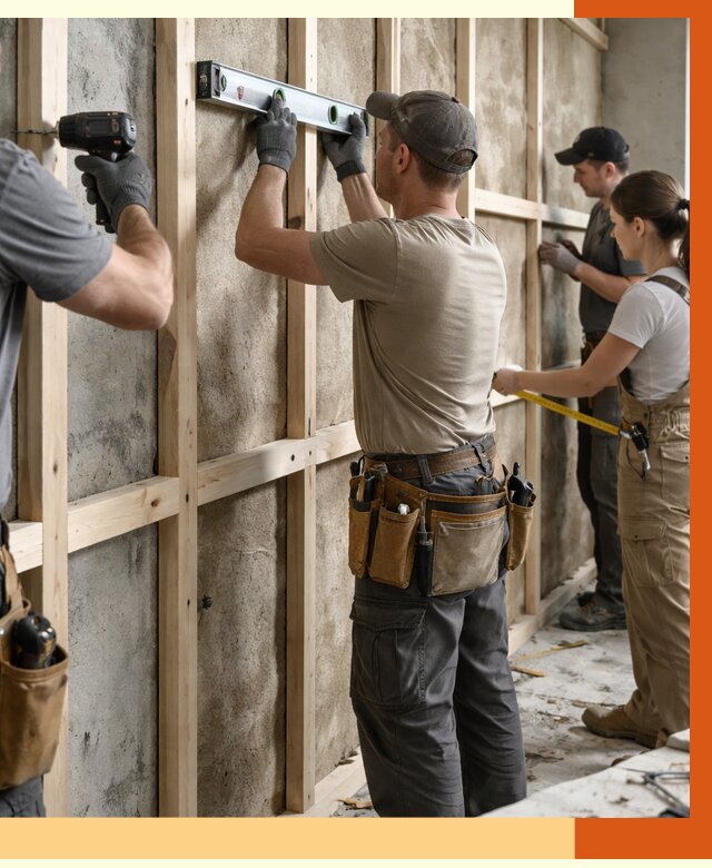 Монтаж обрешетки под утепление в Борисоглебске от 1196 руб/м² | Заказать у ТепломастерБрс