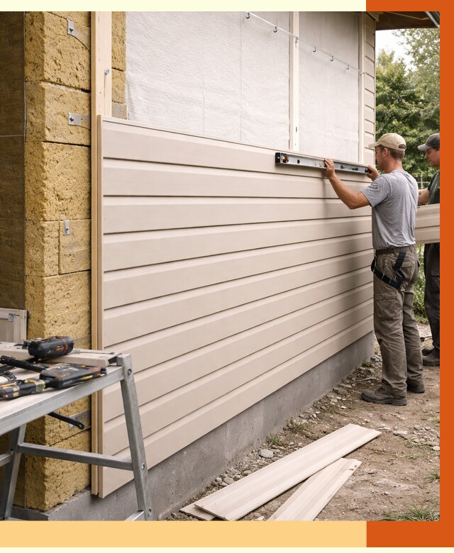 Монтаж сайдинга после утепления в Борисоглебске от 1925 руб. — обшивка и облицовка | ТепломастерБрс