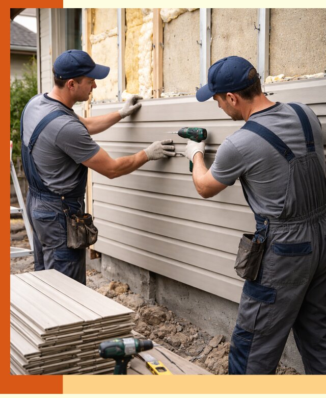 Монтаж сайдинга после утепления в Борисоглебске качественно и надежно